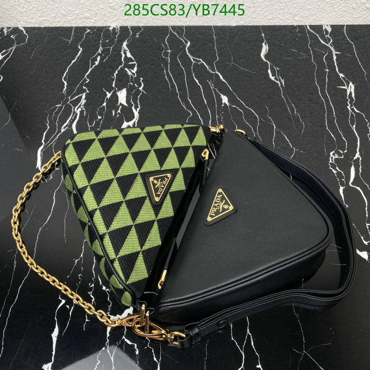 Prada Bag-(Mirror)-Triangle,Code: YB7445,$: 285USD