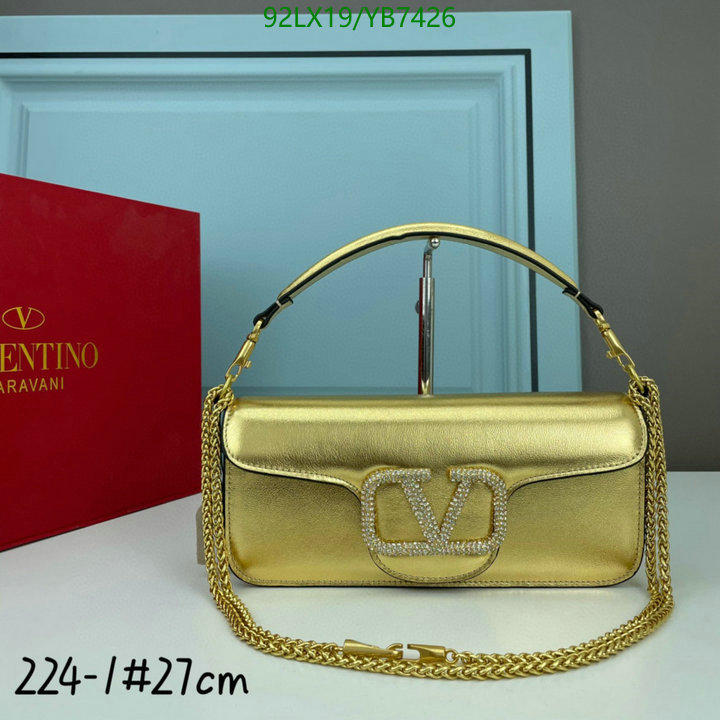 Valentino Bag-(4A)-LOC-V Logo ,Code: YB7426,$: 92USD