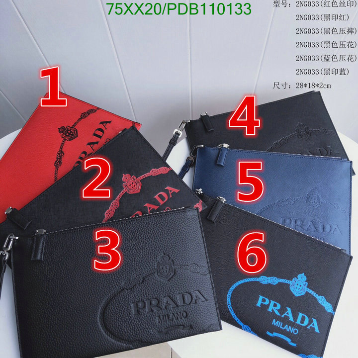 Prada Bag-(Mirror)-Clutch-,Code: PDB110133,$:75USD