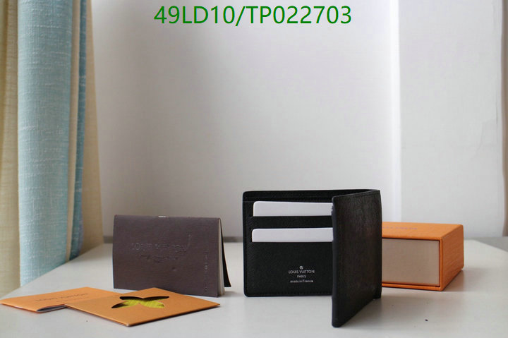 LV Bags-(Mirror)-Wallet-,Code: TP022703,$: 49USD