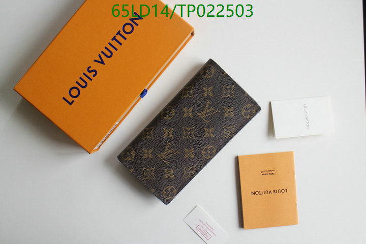 LV Bags-(Mirror)-Wallet-,Code: TP022503,$: 65USD