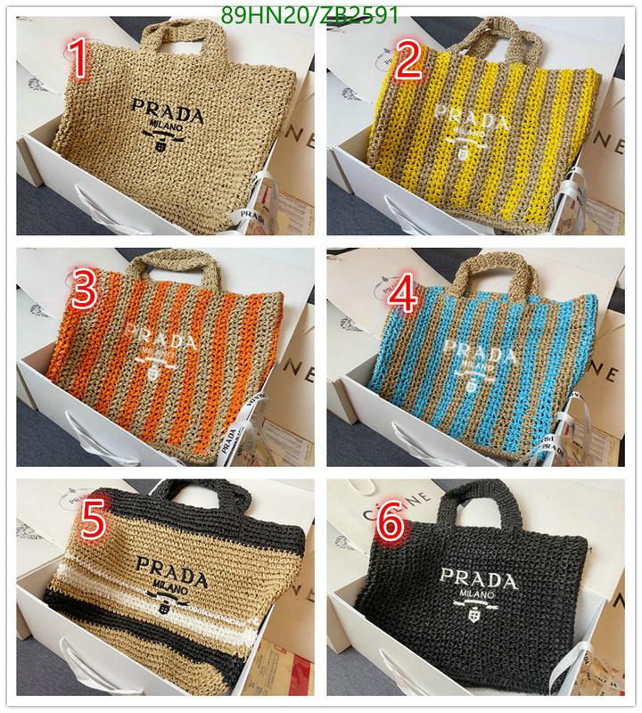 Prada Bag-(4A)-Handbag-,Code: ZB2591,$: 89USD