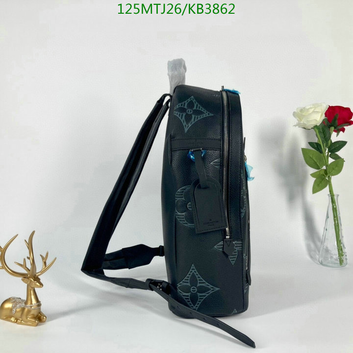 LV Bags-(4A)-Backpack-,Code: KB3862,$: 125USD