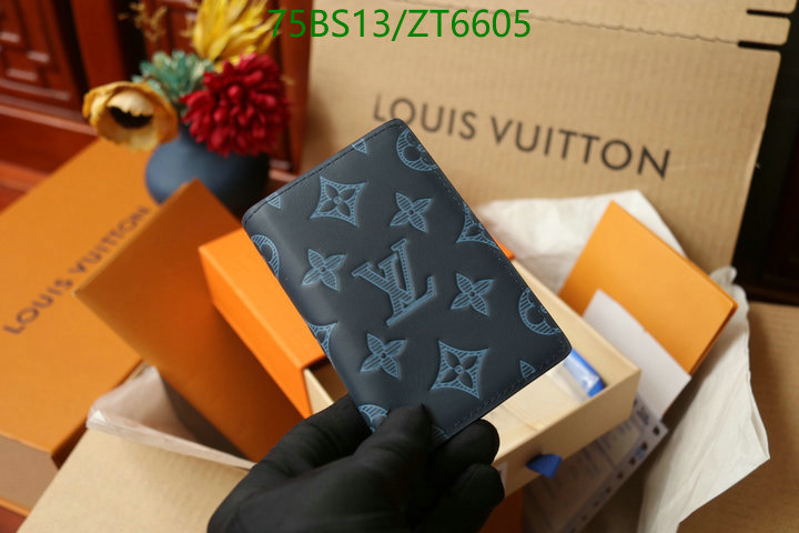 LV Bags-(Mirror)-Wallet-,Code: ZT6605,$: 75USD