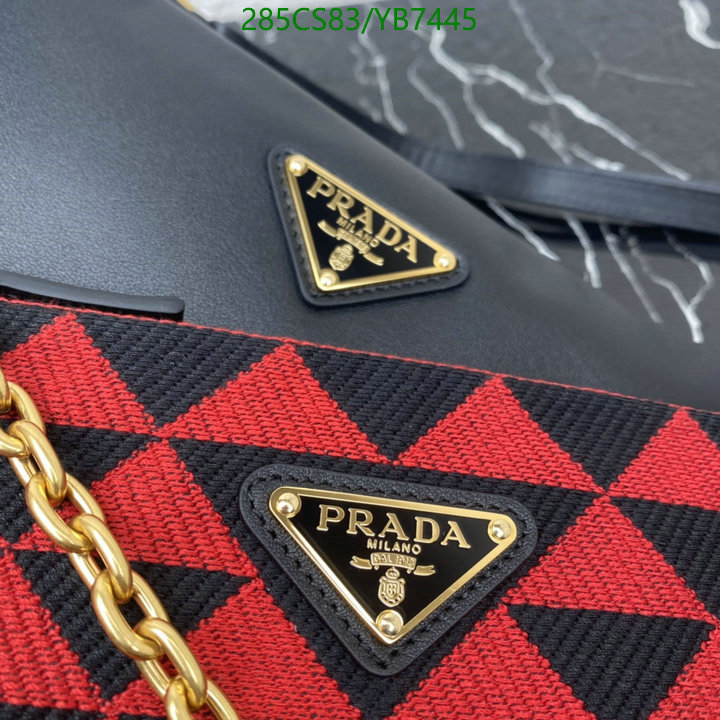 Prada Bag-(Mirror)-Triangle,Code: YB7445,$: 285USD