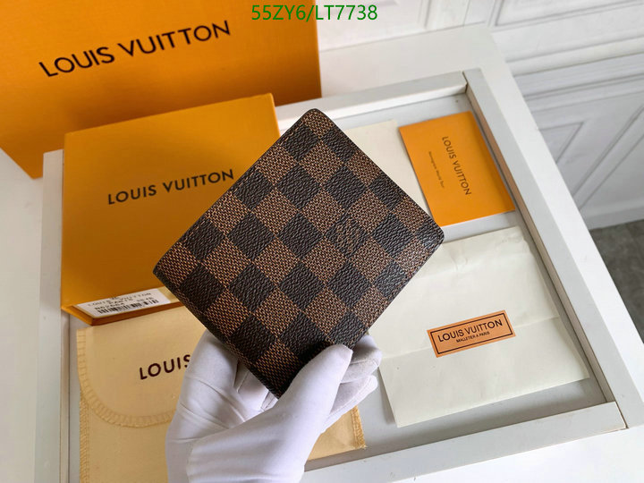 LV Bags-(4A)-Wallet-,Code: LT7738,$: 55USD