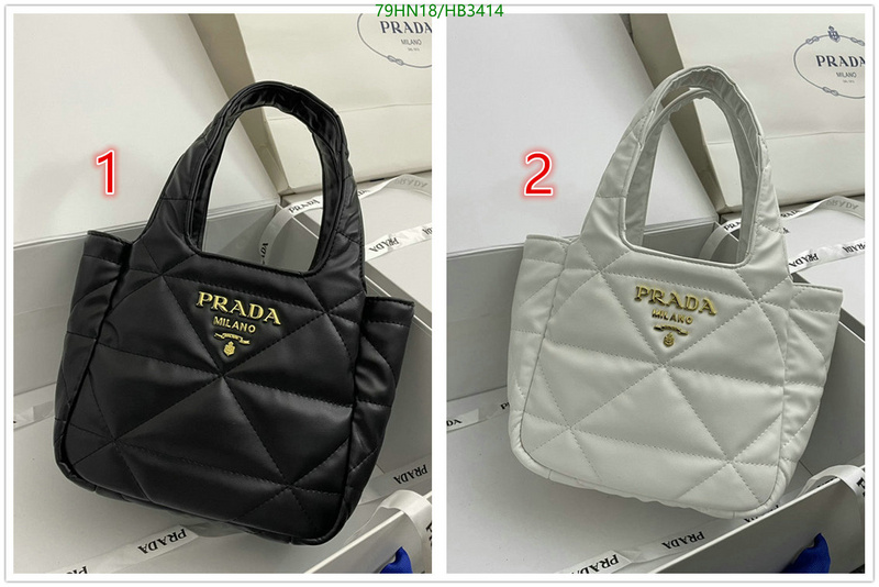 Prada Bag-(4A)-Handbag-,Code: HB3414,$: 79USD