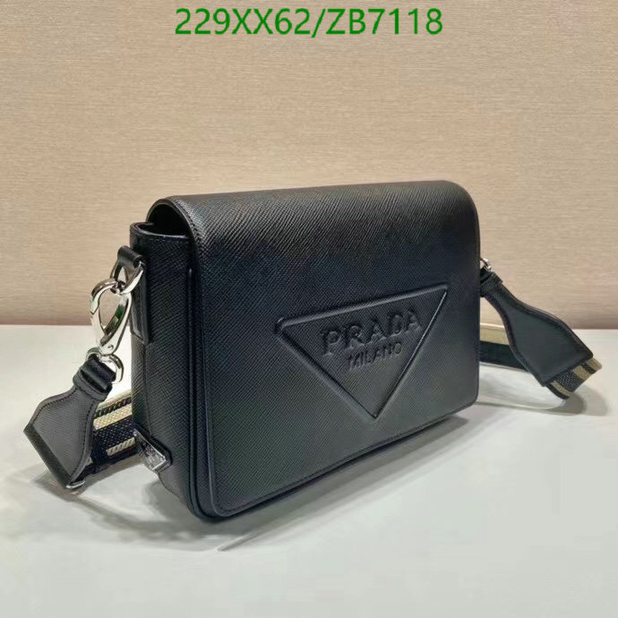 Prada Bag-(Mirror)-Diagonal-,Code: ZB7118,$: 229USD