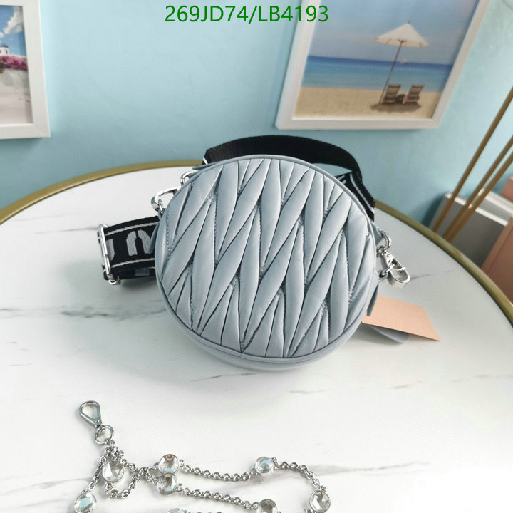 Miu Miu Bag-(Mirror)-Diagonal-,Code: LB4193,$: 269USD