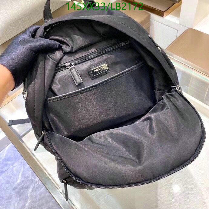 Prada Bag-(Mirror)-Backpack-,Code: LB2172,$: 145USD