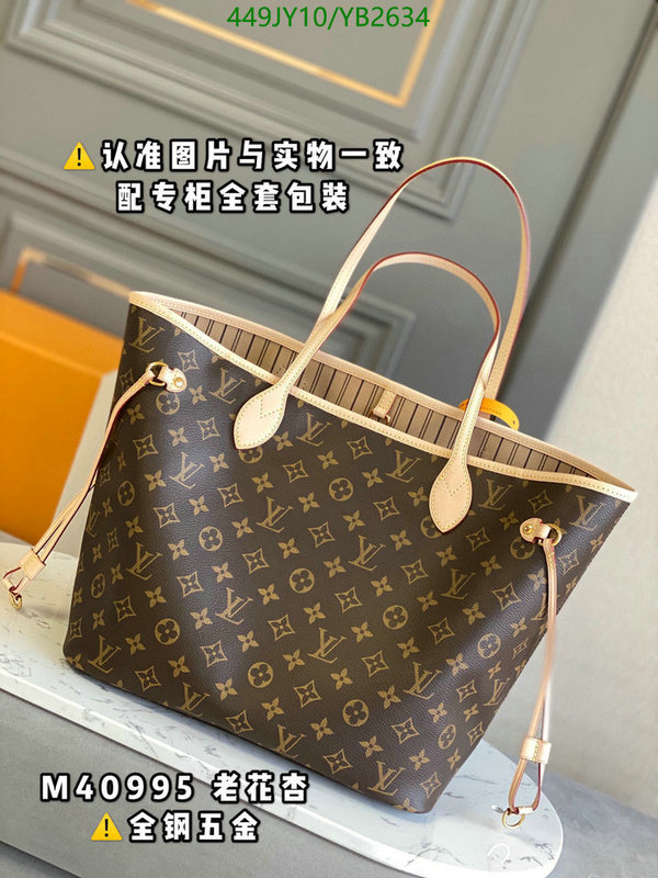 LV Bags-(Mirror)-Neverfull-,Code: YB2634,$: 449USD