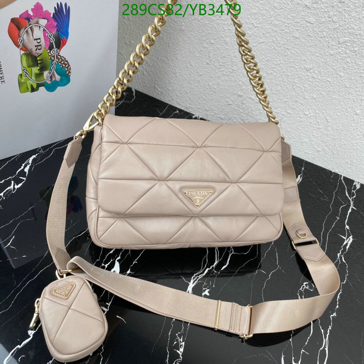 Prada Bag-(Mirror)-Diagonal-,Code: YB3479,$: 289USD