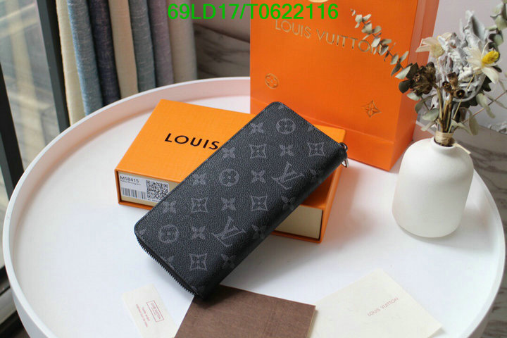 LV Bags-(Mirror)-Wallet-,Code: T0622116,$: 69USD
