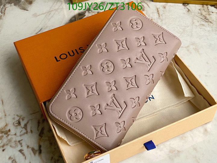 LV Bags-(Mirror)-Wallet-,Code: ZT3106,$: 109USD