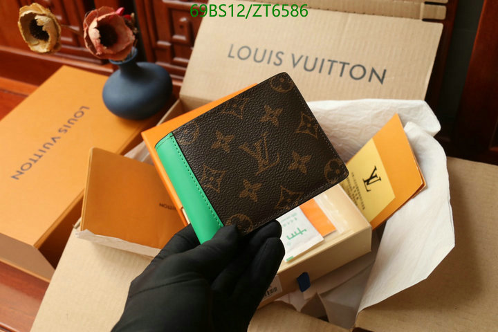 LV Bags-(Mirror)-Wallet-,Code: ZT6586,$: 69USD