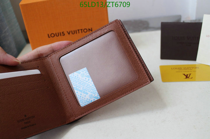 LV Bags-(Mirror)-Wallet-,Code: ZT6709,$: 65USD