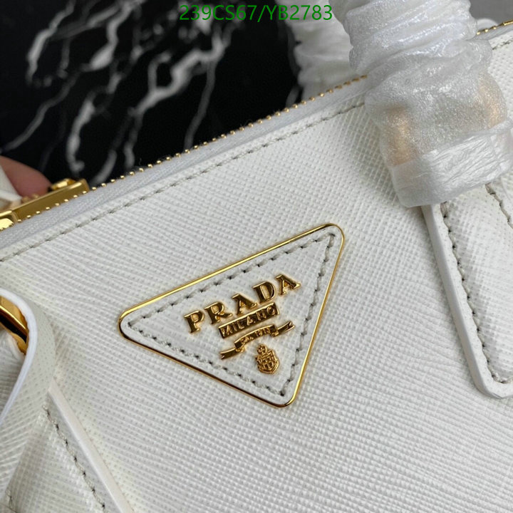 Prada Bag-(Mirror)-Handbag-,Code: YB2783,$: 239USD