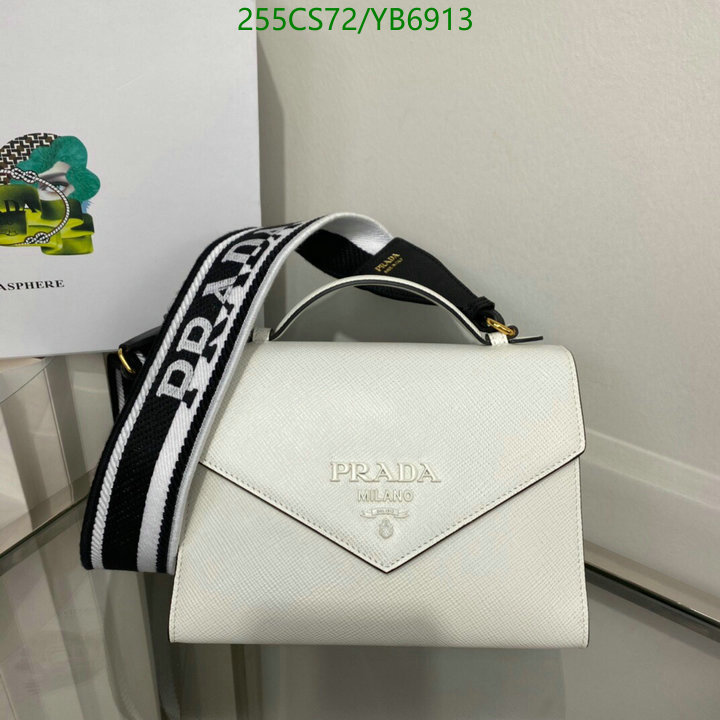 Prada Bag-(Mirror)-Diagonal-,Code: YB6913,$: 255USD