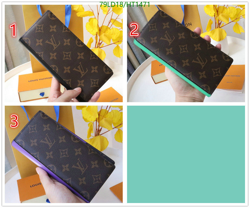 LV Bags-(Mirror)-Wallet-,Code: HT1471,$: 79USD