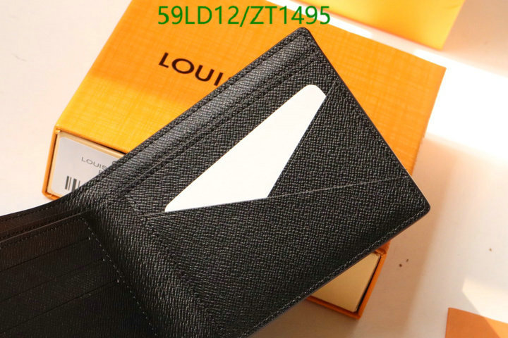 LV Bags-(Mirror)-Wallet-,Code: ZT1495,$: 59USD