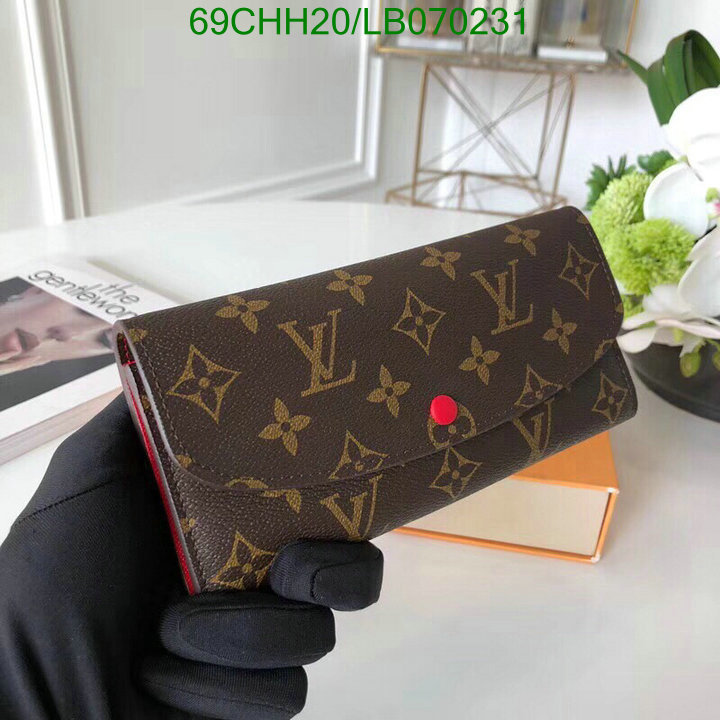 LV Bags-(Mirror)-Wallet-,Code: LB070231,$: 69USD