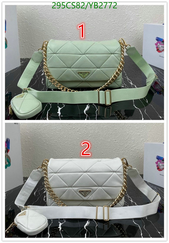 Prada Bag-(Mirror)-Diagonal-,Code: YB2772,$: 295USD