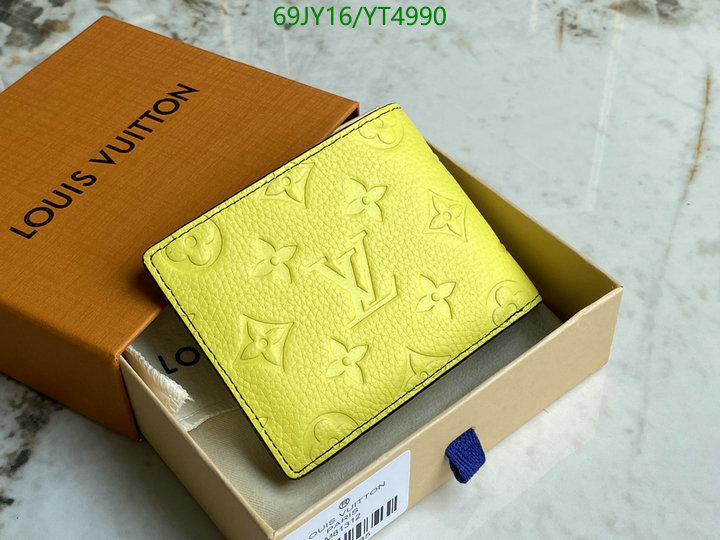 LV Bags-(Mirror)-Wallet-,Code: YT4990,$: 69USD