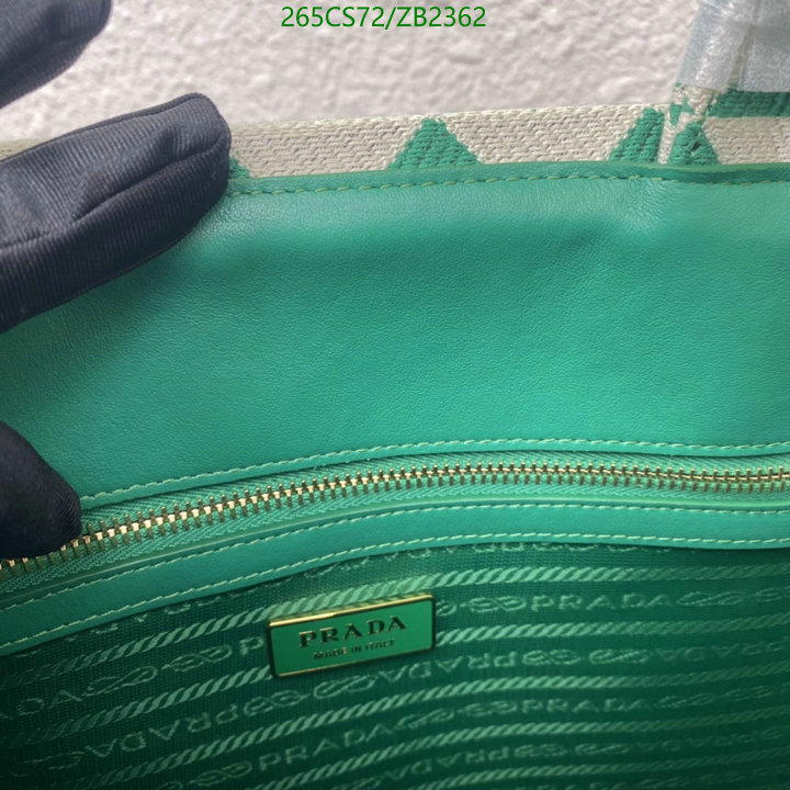 Prada Bag-(Mirror)-Handbag-,Code: ZB2362,$: 265USD