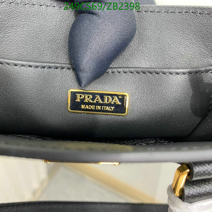 Prada Bag-(Mirror)-Diagonal-,Code: ZB2398,$: 249USD