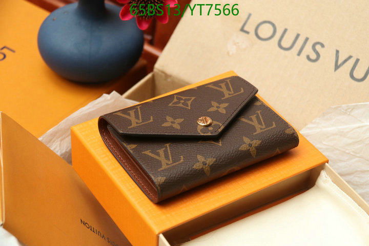 LV Bags-(Mirror)-Wallet-,Code: YT7566,$: 65USD