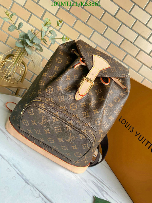 LV Bags-(4A)-Backpack-,Code: KB3861,$: 109USD