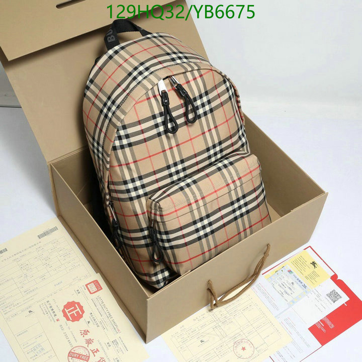 Burberry Bag-(4A)-Backpack-,Code: YB6675,$: 129USD