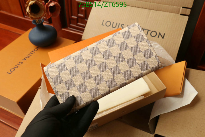 LV Bags-(Mirror)-Wallet-,Code: ZT6595,$: 75USD