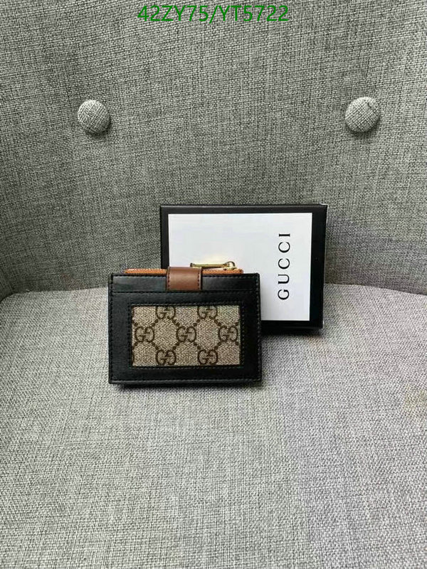 Gucci Bag-(4A)-Wallet-,Code: YT5722,$: 42USD