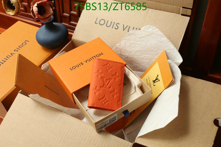 LV Bags-(Mirror)-Wallet-,Code: ZT6585,$: 75USD