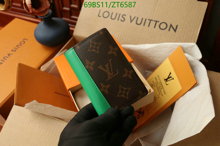 LV Bags-(Mirror)-Wallet-,Code: ZT6587,$: 69USD