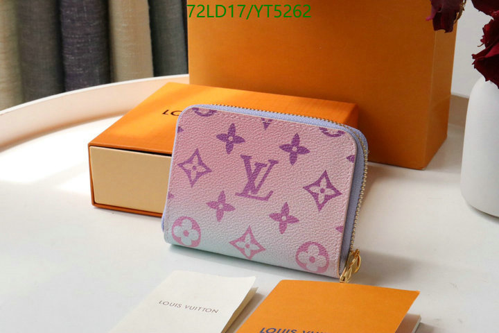 LV Bags-(Mirror)-Wallet-,Code: YT5262,$: 72USD