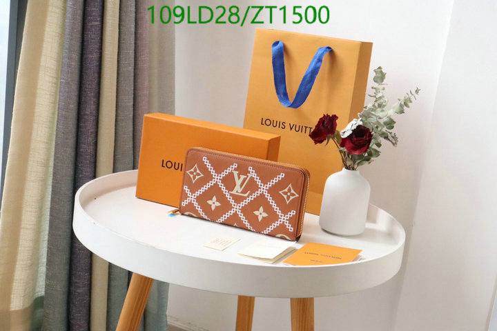 LV Bags-(Mirror)-Wallet-,Code: ZT1500,$: 109USD