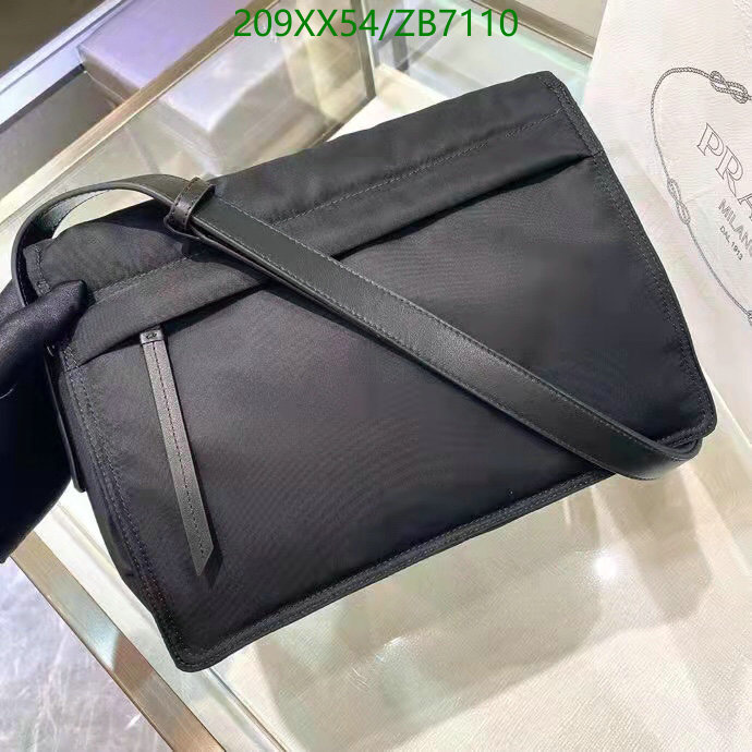 Prada Bag-(Mirror)-Diagonal-,Code: ZB7110,$: 209USD