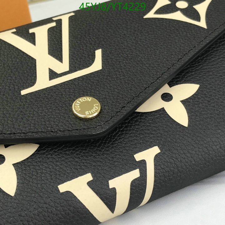 LV Bags-(4A)-Wallet-,Code: YT4229,$: 45USD