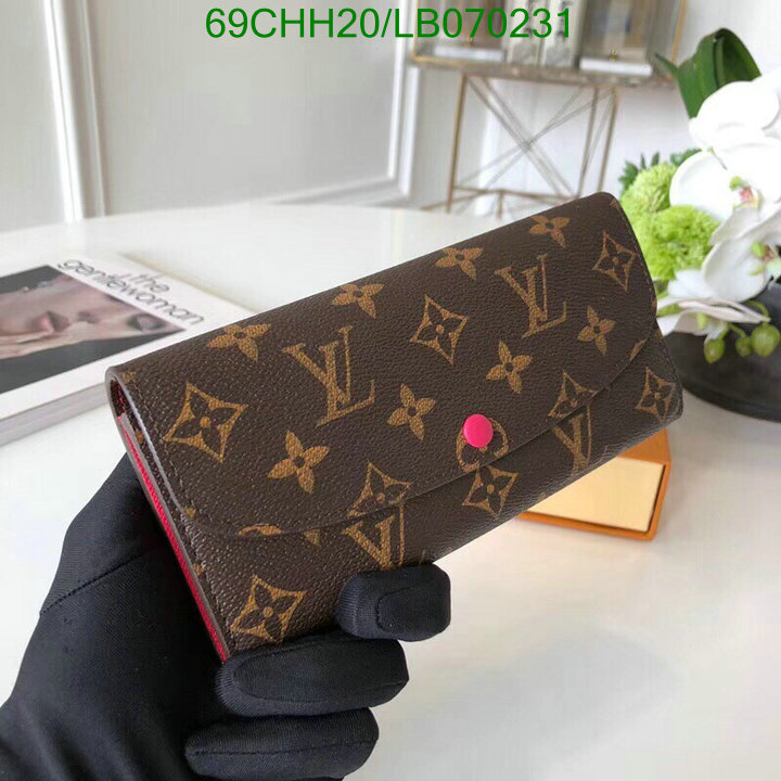 LV Bags-(Mirror)-Wallet-,Code: LB070231,$: 69USD