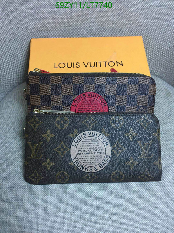 LV Bags-(4A)-Wallet-,Code: LT7740,$: 69USD