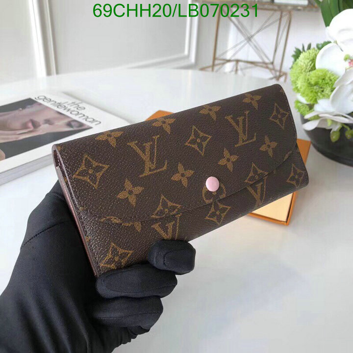 LV Bags-(Mirror)-Wallet-,Code: LB070231,$: 69USD