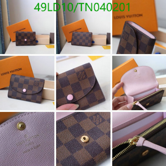 LV Bags-(Mirror)-Wallet-,Code: TN040201,$: 49USD