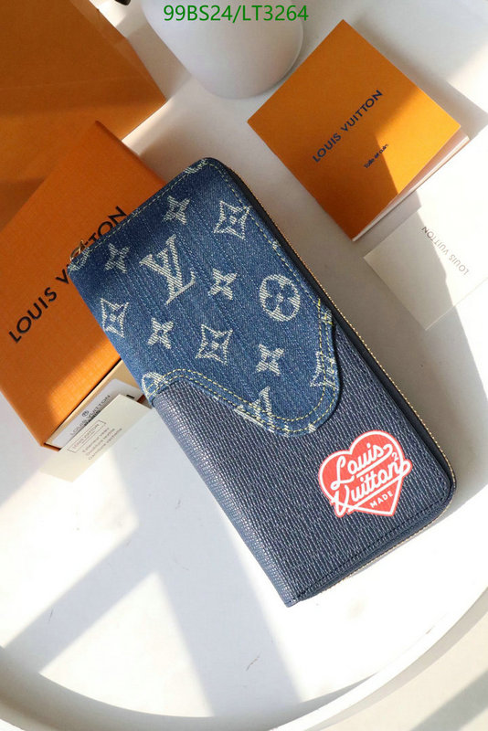 LV Bags-(Mirror)-Wallet-,Code: LT3264,$: 99USD