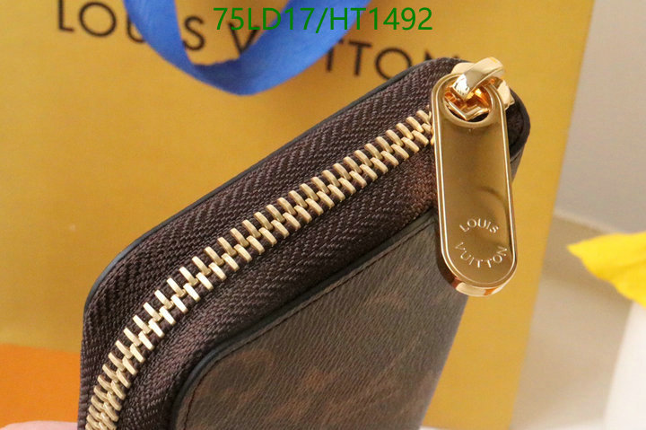 LV Bags-(Mirror)-Wallet-,Code: HT1492,$: 75USD