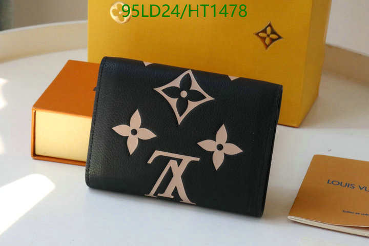 LV Bags-(Mirror)-Wallet-,Code: HT1478,$: 95USD