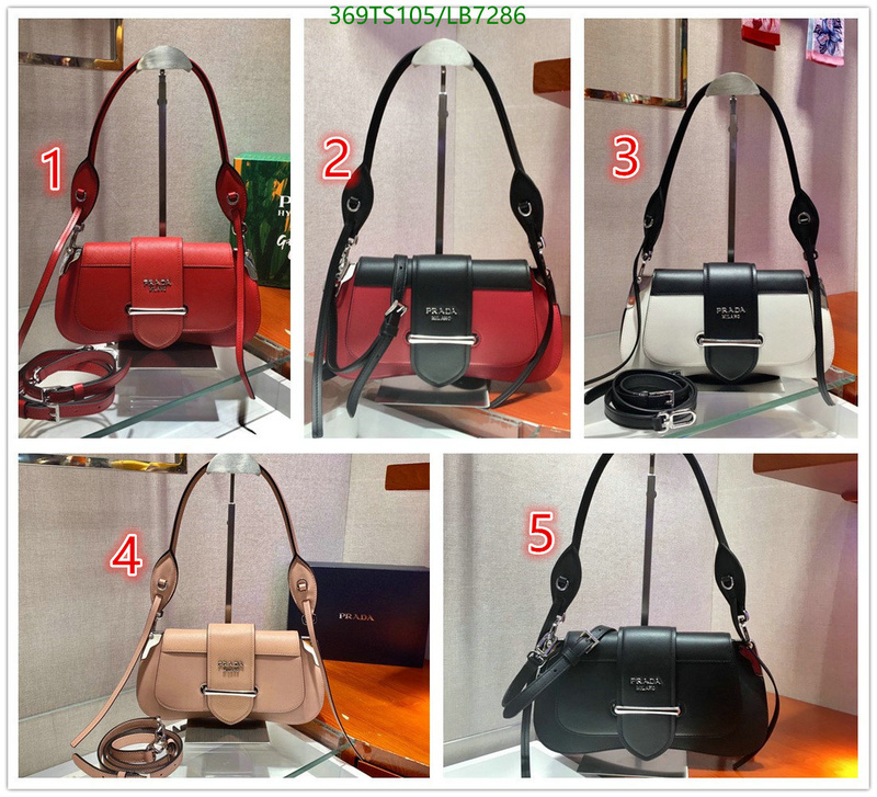 Prada Bag-(Mirror)-Diagonal-,Code: LB7286,$: 369USD