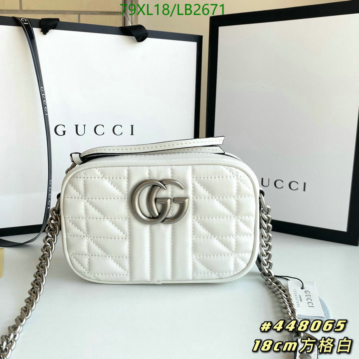 Gucci Bag-(4A)-Marmont,Code: LB2671,$: 79USD