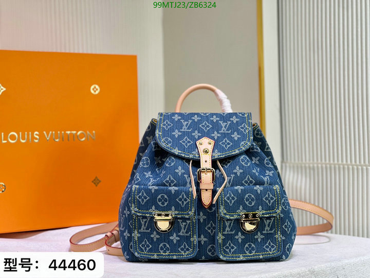LV Bags-(4A)-Backpack-,Code: ZB6324,$: 99USD